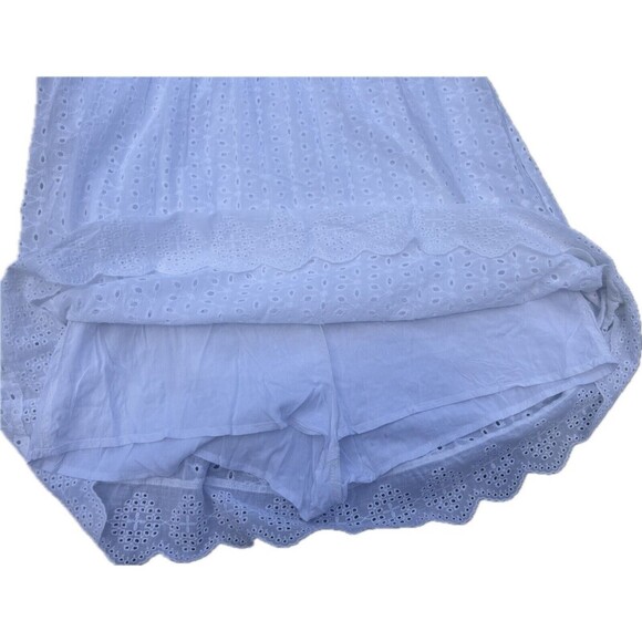 YOU FOUND MY HEART WHITE ROUND NECK LACE ROMPER DRESS Pinky Lily MEDIUM - Picture 5 of 7